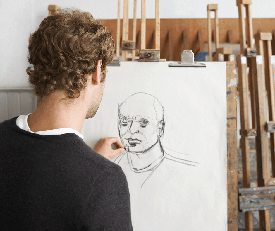 Vintage Charcoal Drawings